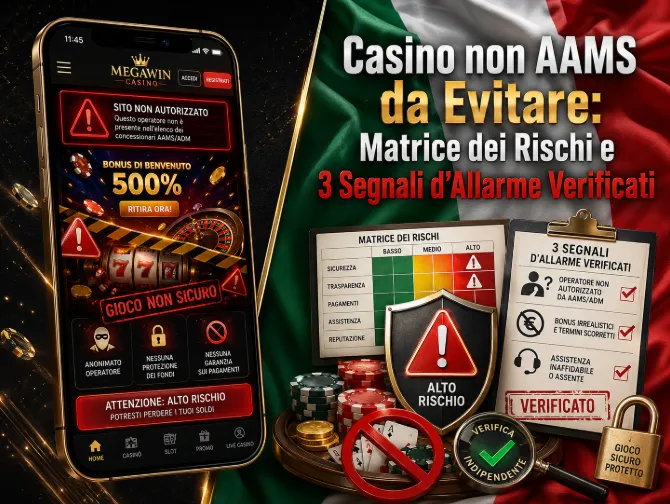 Casino non AAMS da Evitare: Matrice dei Rischi e 3 Segnali d’Allarme Verificati